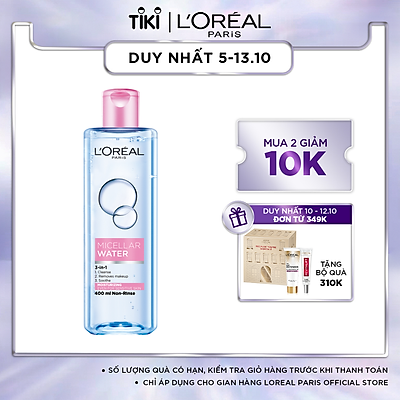 Nước tẩy trang L'Oreal Paris 3-in-1 Micellar Water 400ml