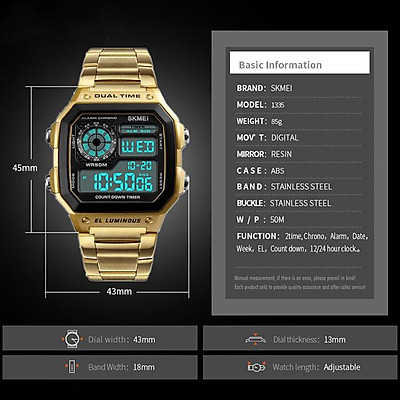 Đồng Hồ Nam Điện Tử Thể Thao SKMEI 1335 - DHA508