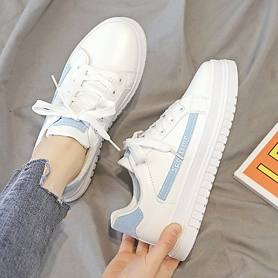 Giày nữ, Giày sneaker nữ mẫu mới BAZAS BZ802TXNN Trắng Phối Xanh 