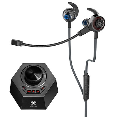 Tai nghe 7.1 tái tạo âm thanh siêu thực Gaming dành cho Game thủ chuyên nghiệp Plextone G50 có rung(Earbuds with Vibration) phản hồi xúc giác, Dual Microphone(With HD Voice) tháo rời được kèm bộ DAC GameDSP 7.1CH. - Hàng Chính Hãng.