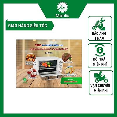 Lò Nướng Bánh Mantis Điện Mini 3 nút vặn 4 dây nhiệt