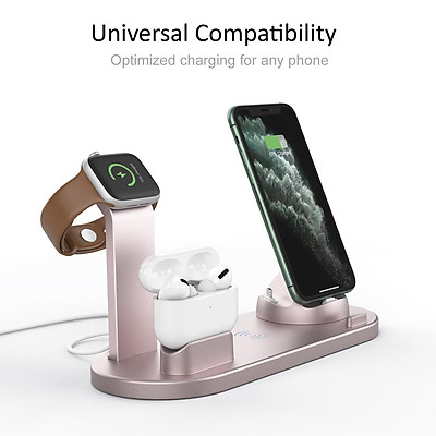 Wireless Charger 4-in-1 10W Fast Charging Stand for Apple Watch 5 4 3  Airpods Pro Station Dock For iPhone 11 XS XR X 8 | Tiki