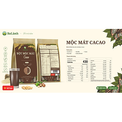 BỘT MỘC MÁT CACAO