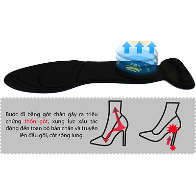2 cặp miếng lót giày cao gót mũi tròn cho giày bị rộng, giúp giảm size cao cấp - buybox - BBPK11