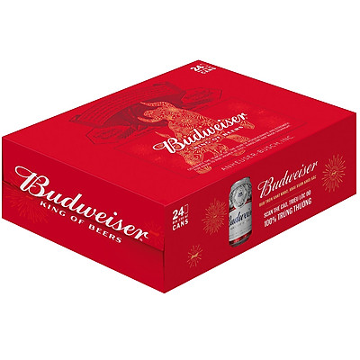 Thùng 24 Lon Bia Budweiser (330ml / Lon)