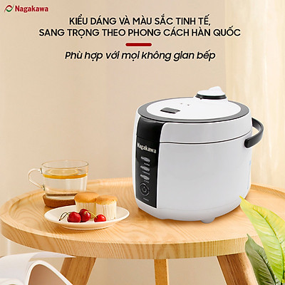 Nồi Cơm Điện Nắp Gài Nagakawa NAG0131 (1.2 Lít) - Hàng Chính Hãng