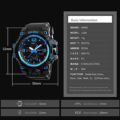 Đồng hồ Nam thể thao SKMEI 1155B - DHA473