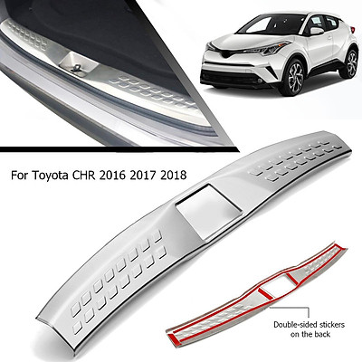 Stainless Steel Rear Trunk Pad Fender Car Accessories For Toyota C-HR CHR 2016 2017 2018 Rear Bumper Foot Plate