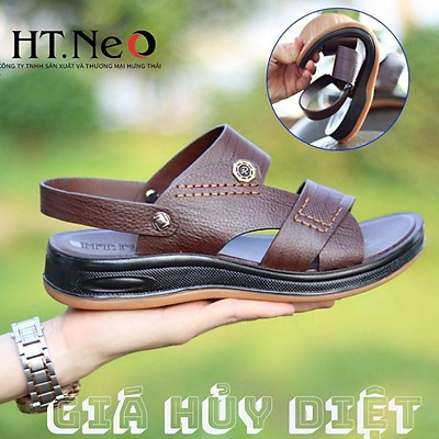 Sandal da bò- Dép da bò thật 100% kết hợp đế kếp cao 3,5cm cực đẹp khâu may chân quai siêu chắc chắn SD88