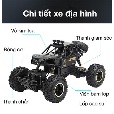 Đồ chơi xe địa hình điều khiển từ xa KAVY tỷ lệ 1:16 bằng hợp kim tốc độ cao, bền bỉ chắc chắn, dẫn động 2 bánh