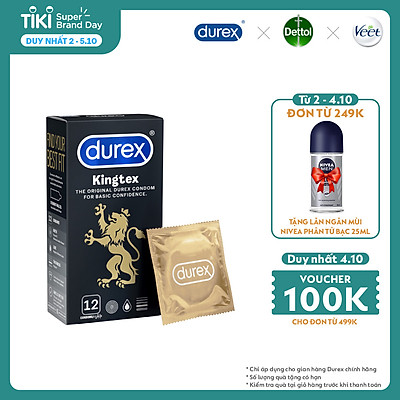 Bao cao su Durex Kingtex 12 bao