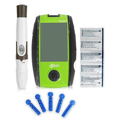 Bộ máy đo đường huyết Uright TD-4267 + Tặng kèm 25 que thử đường huyết và 25 kim chích máu