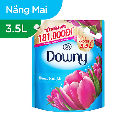 Nước Xả Vải Downy Nắng Mai  (3.5L/ Túi) - Giữ quần áo tươi mới - Hương thơm tươi mới kéo dài 