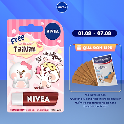 Son Dưỡng Môi Nivea Pomegranate Shine Caring Lip Balm - Tặng Kèm Ốp Son - 85207