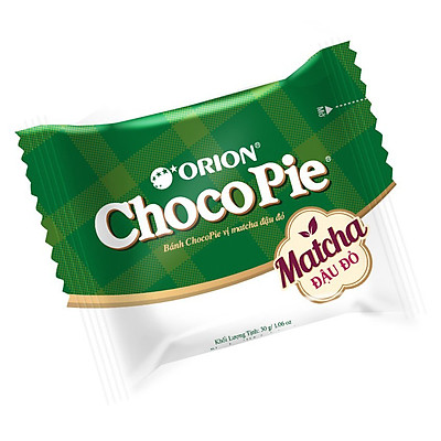 Bánh Chocopie Orion Vị Matcha Đậu Đỏ (Hộp 12 Gói)