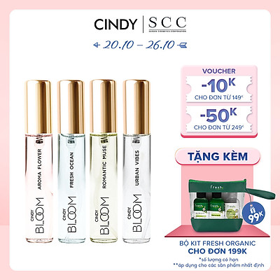 Combo 4 chai nước hoa nữ Cindy Bloom 10ml chính hãng