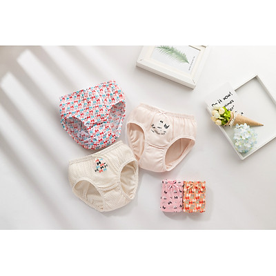 Quần Chíp Bé Gái,Quần Lót Bé Gái Set 5 Chiếc Kháng Khuẩn 100% Cotton Với Họa Tiết Hoạt Hình Ngộ Nghĩnh Dành Cho Bé từ 2-13 tuổi PK24