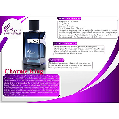 Nước Hoa Nam Charme King 60ml