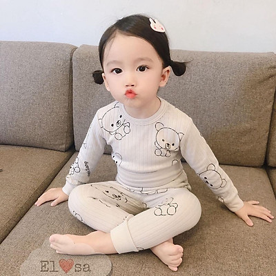 Bộ Body Cho Bé, Bé Trai, Bé Gái/ Body Tăm Gân dài tay thu đông ( size 2-8)