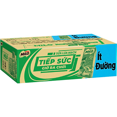 Thùng 48 Hộp Sữa Nestlé Milo Ít Đường (180ml/ Hộp)