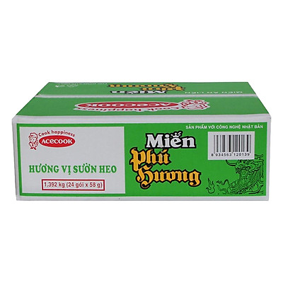 Thùng 24 Gói Miến Gói Phú Hương Hương Vị Sườn Heo Acecook