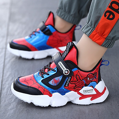 Giày siêu nhân spiderman bé trai 3 - 15 tuổi phong cách sneaker năng động và khỏe khoắn GE73