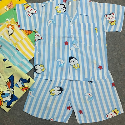 Combo 2 bộ quần áo bé trai Pijama CỘC TAY chất vải tole, lanh 2 da loại 1 mềm, mịn, mát size 9-29 kg, hàng xưởng may Việt Nam, chất lượng cao