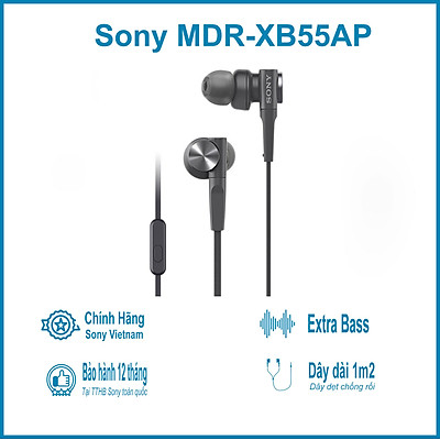 Tai Nghe Nhét Tai Sony ExtraBass MDR-XB55AP - Hàng Chính Hãng