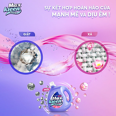 Combo 3 Túi Nước Giặt Xả Maxkleen Hương Nước Hoa Huyền Diệu (2.4kg/túi)