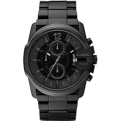 diesel chronograph 46mm black dial