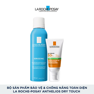 Bộ sản phẩm bảo vệ và chống nắng toàn diện La Roche-Posay Anthelios Dry Touch 