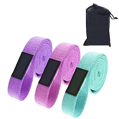 showpoweram 3Pcs 2m Multi-function Resistance Band Fitness Elastic Ring for Yoga