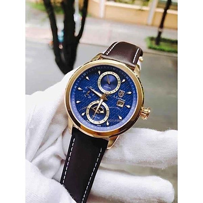 Đồng Hồ Nam S day da nâu case 43mm