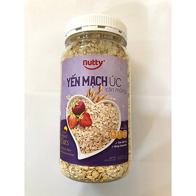 NUTTY - YẾN MẠCH ÚC CÁN MỎNG HỘP 600G