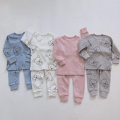 Bộ Body Cho Bé, Bé Trai, Bé Gái/ Body Tăm Gân dài tay thu đông ( size 2-8)