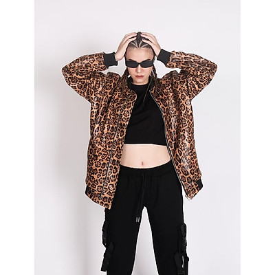 leopard bomber jacket