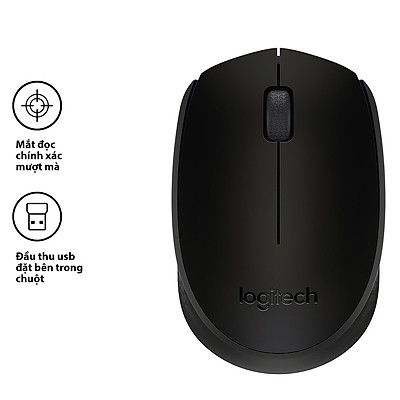 Chuột Không Dây Logitech B170 - Hàng Chính Hãng