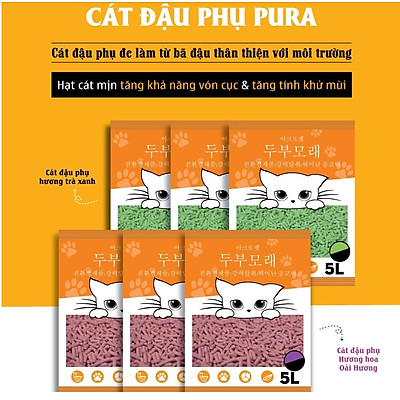 Cát Vệ Sinh Đậu Phụ Cho Mèo ACROPET 5L - Hương Trà Xanh