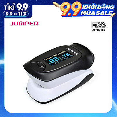 Máy đo nồng độ oxy máu SPO2 và nhịp tim, chỉ số PI Jumper JPD-500D (Chứng nhận FDA hoa kỳ + xuất USA)