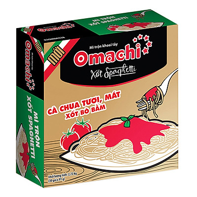 Thùng 30 Gói Mì Omachi Xốt Spaghetti Vị Bò