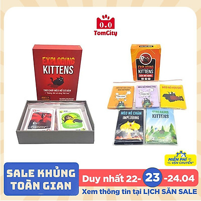 Combo mèo nổ Exploding Kittens + 5 bản mở rộng bản Đẹp