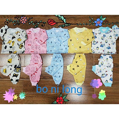 Set 5 bộ nỉ bông cúc giữa cho bé