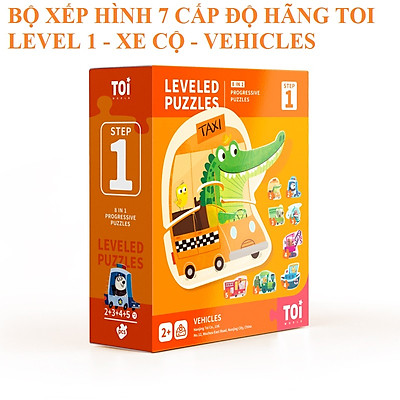 Bộ xếp hình nâng cao 7 cấp độ 17 chủ đề cho trẻ từ 12 tháng tuổi trở lên chính hãng TOI WORLD Advanded Puzzle 7 Level