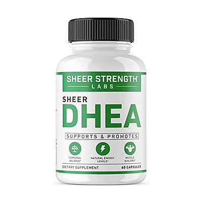 Extra Strength DHEA 50mg Supplement - for Boosting Lean Muscle Mass, Restoring Youthful Energy Levels, and Promoting Healthy Aging in Men and Women, New Non-GMO Formula, Sheer Strength Labs, 60ct