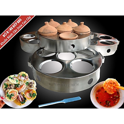 KHUÔN BÁNH CĂN, BÁNH KHỌT INOX NẤU BẾP GA