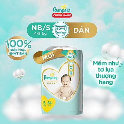 Tã Dán Pampers Nội Địa Nhật Bản NB70/S64/M52/L42