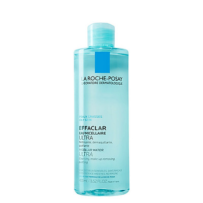 Nước Tẩy Trang Làm Sạch Sâu & Kiểm Soát Bã Nhờn Cho Da Dầu Nhạy Cảm La Roche-Posay Micellar Water Ultra Oily Skin 400ml