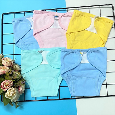 Combo 10 tả dán, tả vải sơ sinh Thái Hà Thịnh, 100% cotton thoáng mát, miếng dán mềm, size sơ sinh đến 7kg, hàng chính hãng