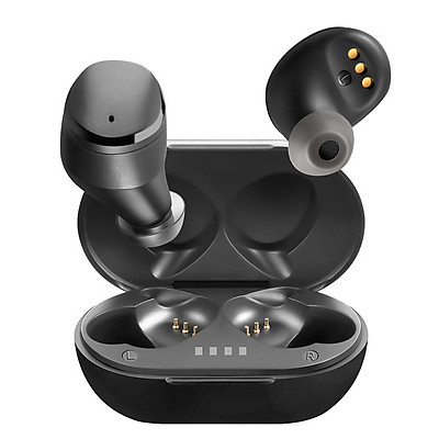 Tai nghe Bluetooth V5.0 True Wireless Earbuds điều khiển cảm ứng hỗ trợ nghe đơn hoặc đôi 2 bên tai với micro HD chống ồn dành cho smartphones