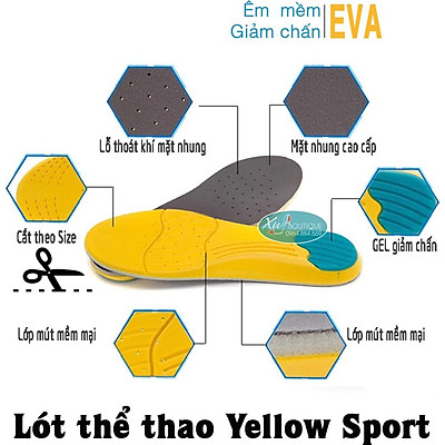 Lót Tăng Chiều Cao Cho Giày Thể Thao Nam Yellow Sport 2 Cm